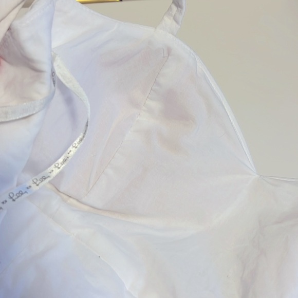 💚Lilly Pulitzer Women’s Lane Resort White Gold Pineapple Trim Mini Dress Size 00 - Picture 8 of 12